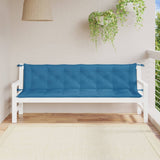 Vidaxl Garden Bench Cushions 2 St 200x50x7 cm tessuto miscelato blu