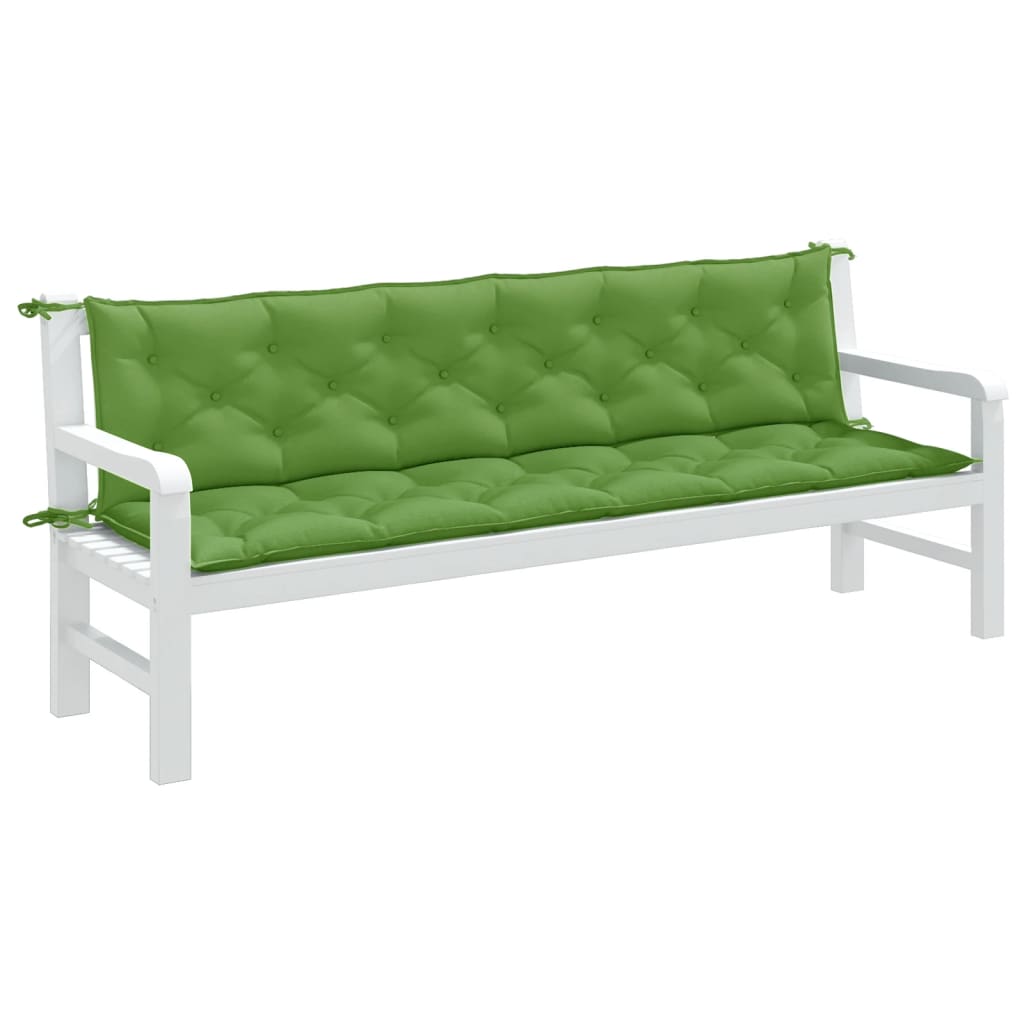 Vidaxl Garden Bench CUDIONS 2 ST 200x50x7 CM Tyg Mixed Green