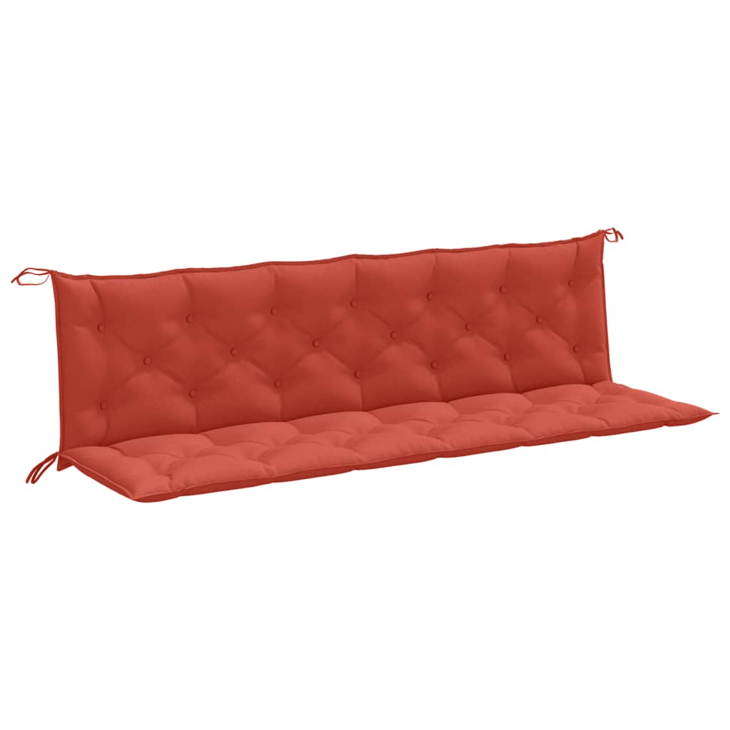 VIDAXL Garden Bench blazine 2 St 200x50x7 cm tkanina mešano rdeča