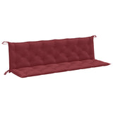 VIDAXL Garden Bench blazine 2 St 200x50x7 cm tkanina mešano vino rdeče