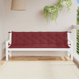 Vidaxl Garden Bench polštáře 2 st 200x50x7 cm tkanina smíšená víno červená