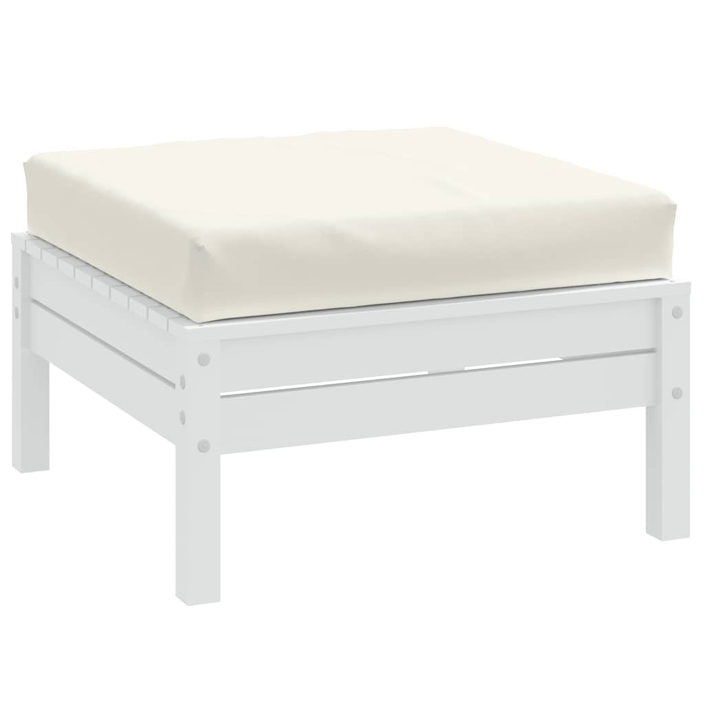Vidaxl palletkussen 60x60x9,5 cm stof gemêleerd crèmekleurig
