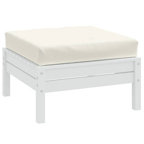Vidaxl palletkussen 60x60x9,5 cm stof gemêleerd crèmekleurig