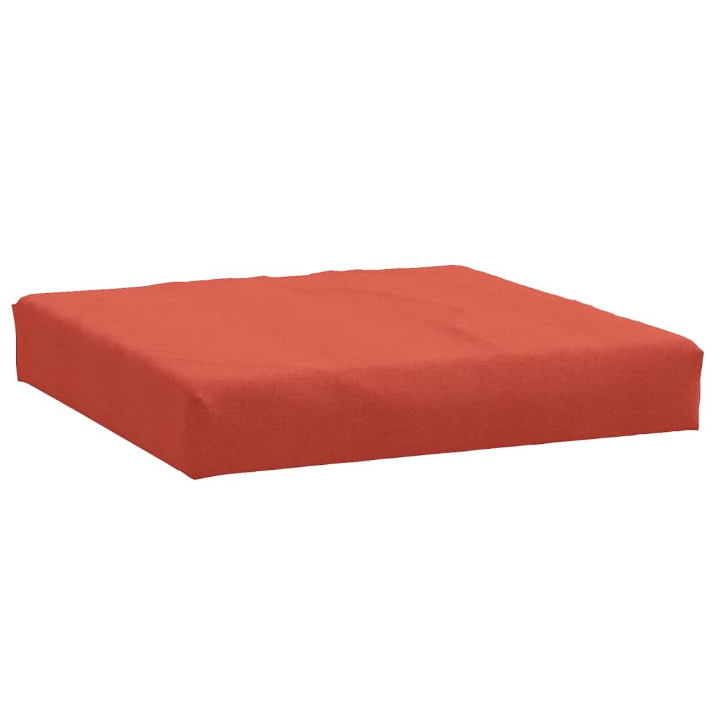 Coussin de palette vidaxl 60x60x10 cm tissu rouge mélangé