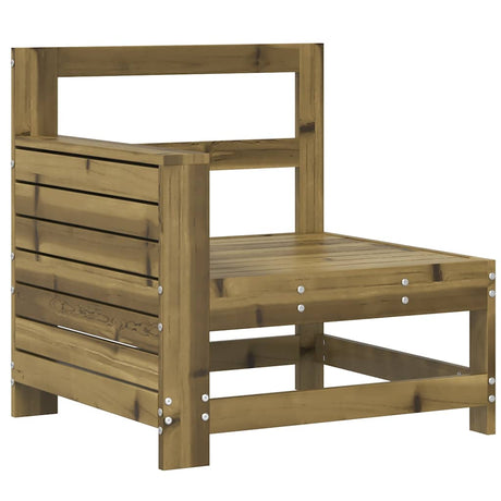 Vidaxl tuinbank met armleuning 69x62x70,5 cm geïmpregneerd grenenhout