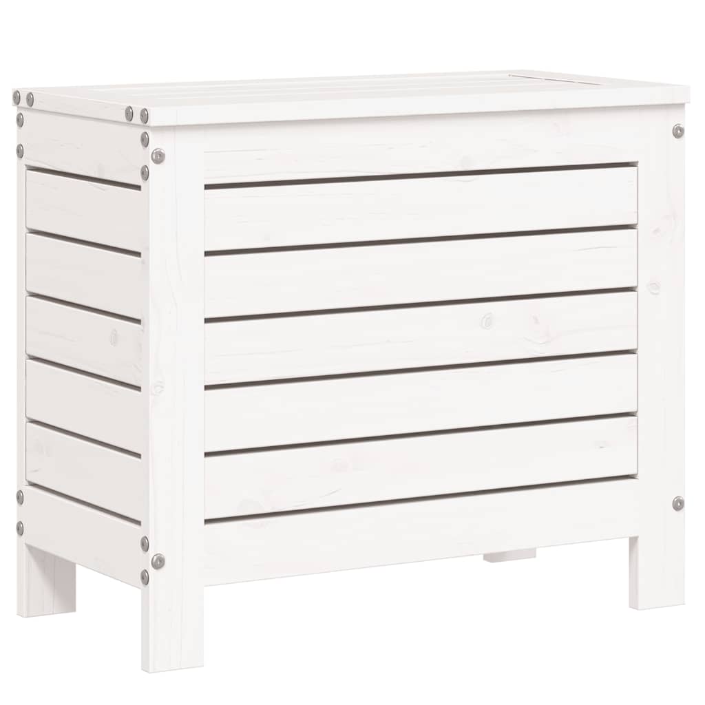Vidaxl tuinvoetenbank 62x31,5x52 cm massief grenenhout wit