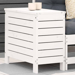 Vidaxl tuinvoetenbank 62x31,5x52 cm massief grenenhout wit