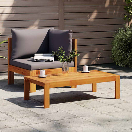 Vidaxl 2-delige loungeset met kussens massief acaciahout