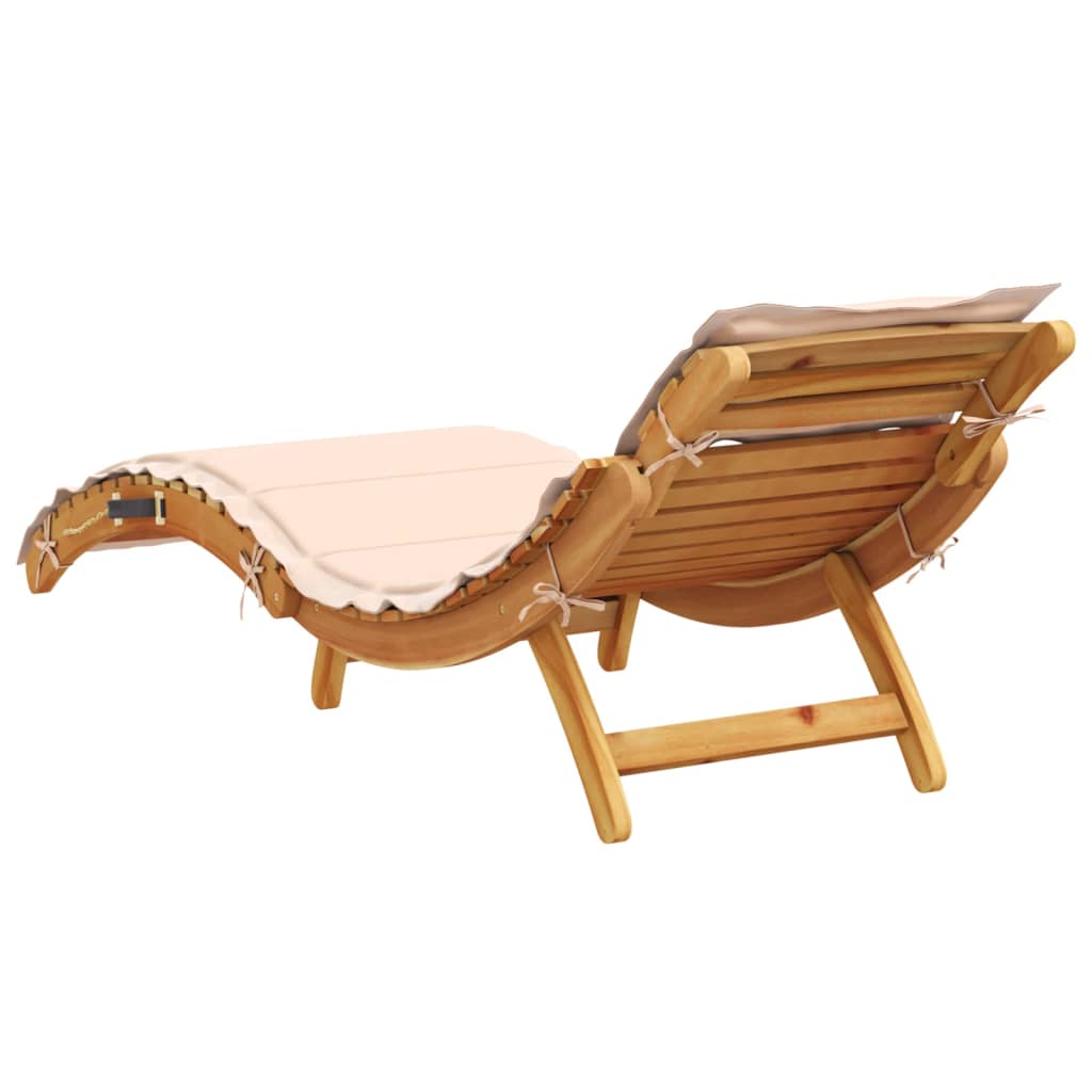 Vidaxl ligbed massief acacia hout beige