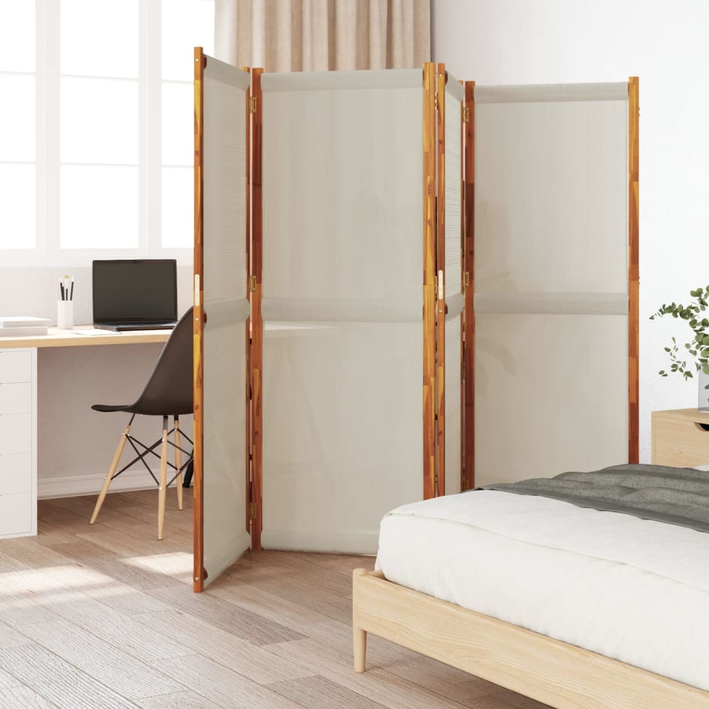 Vidaxl kamerscherm met 4 panelen 280x180 cm lichtgrijs