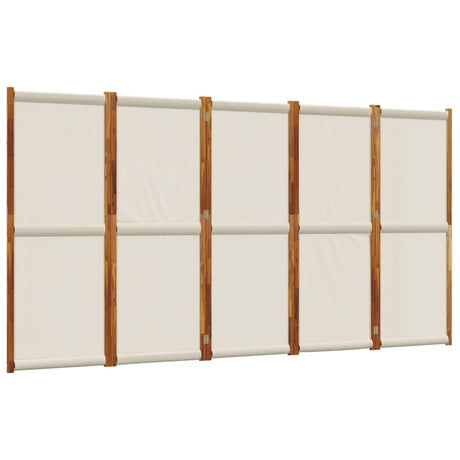 Vidaxl kamerscherm met 5 panelen 350x180 cm lichtgrijs