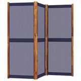 Vidaxl kamerscherm met 3 panelen 210x180 cm donkerblauw
