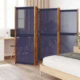 Vidaxl kamerscherm met 5 panelen 350x180 cm donkerblauw
