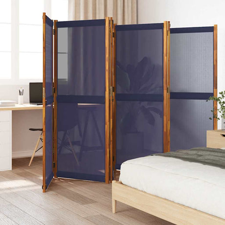 Vidaxl kamerscherm met 6 panelen 420x180 cm donkerblauw