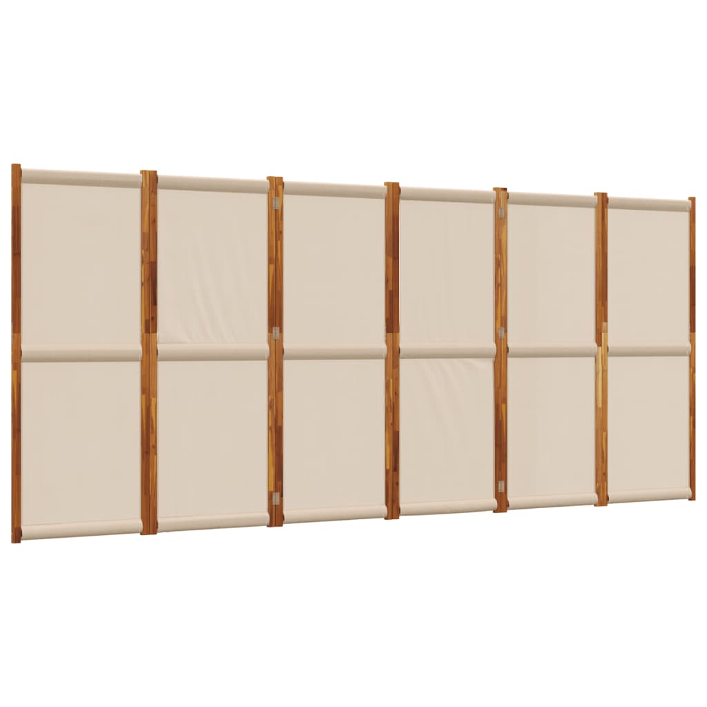 Vidaxl kamerscherm met 6 panelen 420x180 cm taupe