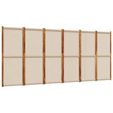 Vidaxl kamerscherm met 6 panelen 420x180 cm taupe