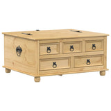 Vidaxl opbergbox corona 90x78x45 cm massief grenenhout