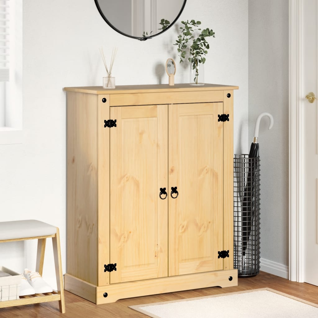 Vidaxl Shoe Cabinet Corona 86x38.5x108 cm Solid Pine