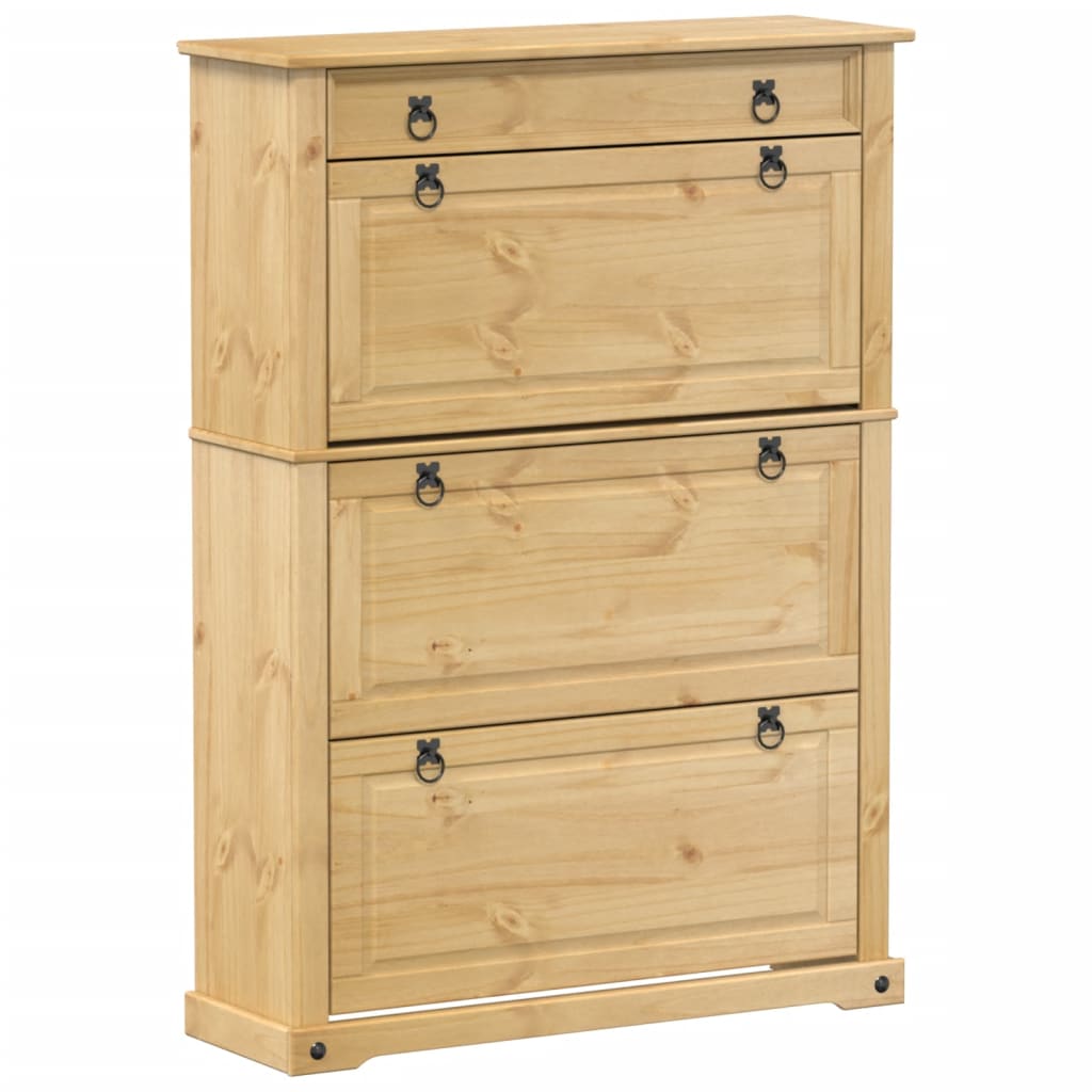 Vidaxl Shoe Cabinet Corona 99x32x138 cm Pine solide