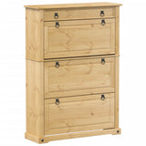 Vidaxl Shoe Cabinet Corona 99x32x138 cm Solid Pine