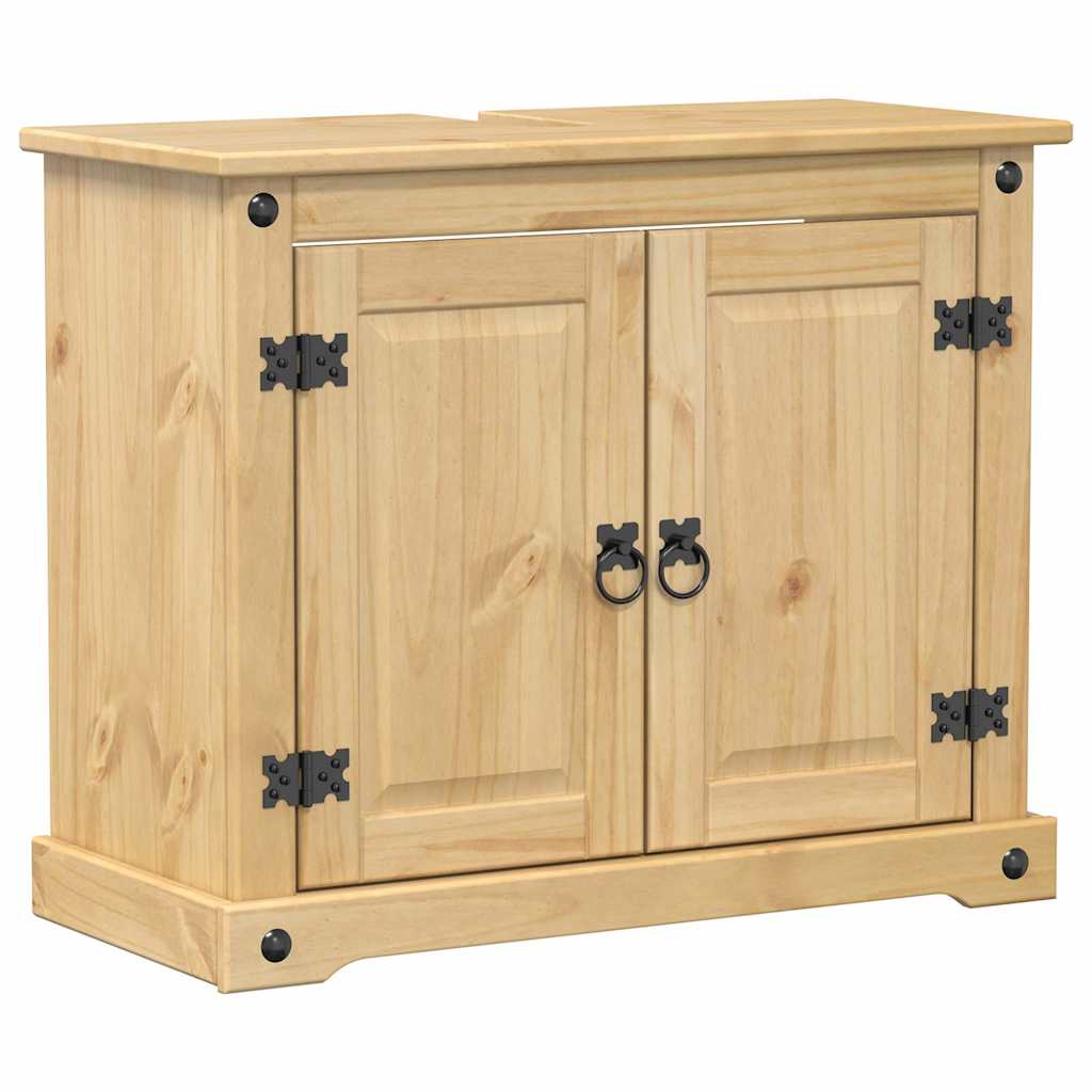 Vidaxl badkamer wastafelkast corona 73x33x60 cm massief grenenhout