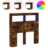 Vidaxl hoofdbordkast met led-verlichting 100x17x102 cm gerookt eiken