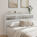 Vidaxl hoofdbordkast met led-verlichting 180x17x102 cm wit