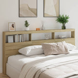 Vidaxl hoofdbordkast met led-verlichting 220x17x102 cm sonoma eiken