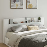 Vidaxl hoofdbordkast met led-verlichting 220x16,5x103,5 cm wit