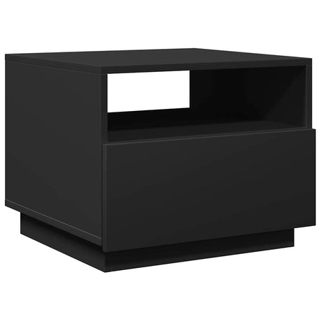 Vidaxl salontafel met led-verlichting 50x49x40 cm zwart