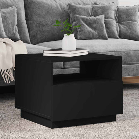 Vidaxl salontafel met led-verlichting 50x49x40 cm zwart