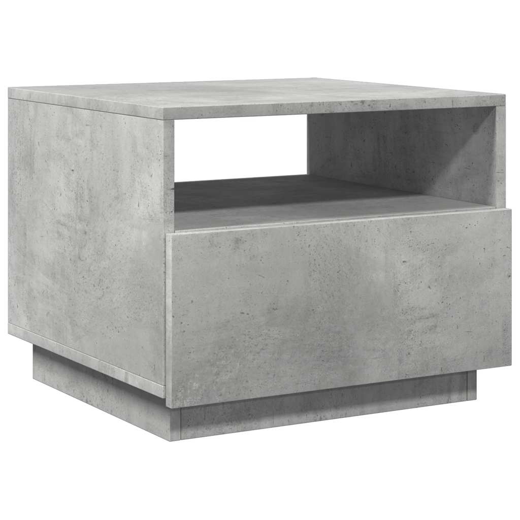 Vidaxl salontafel met led-verlichting 50x49x40 cm betongrijs