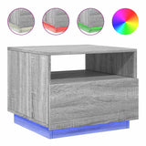 Vidaxl salontafel met led-verlichting 50x49x40 cm grijs sonoma eiken