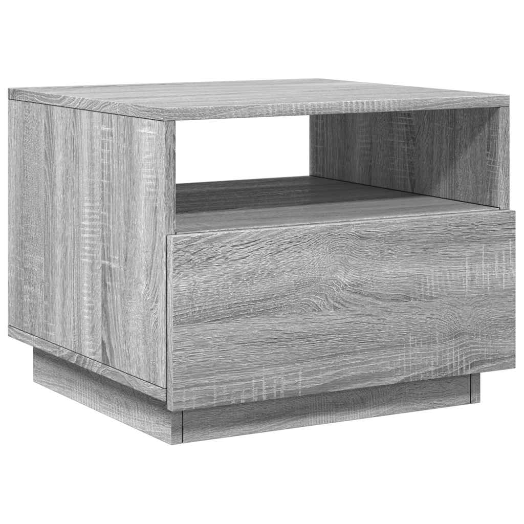 Vidaxl salontafel met led-verlichting 50x49x40 cm grijs sonoma eiken
