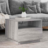 Vidaxl salontafel met led-verlichting 50x49x40 cm grijs sonoma eiken
