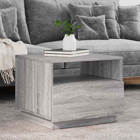 Vidaxl salontafel met led-verlichting 50x49x40 cm grijs sonoma eiken