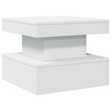 Vidaxl salontafel met led-verlichting 50x50x40 cm wit