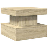 Vidaxl salontafel met led-verlichting 50x50x40 cm sonoma eiken