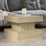 Vidaxl salontafel met led-verlichting 50x50x40 cm sonoma eiken