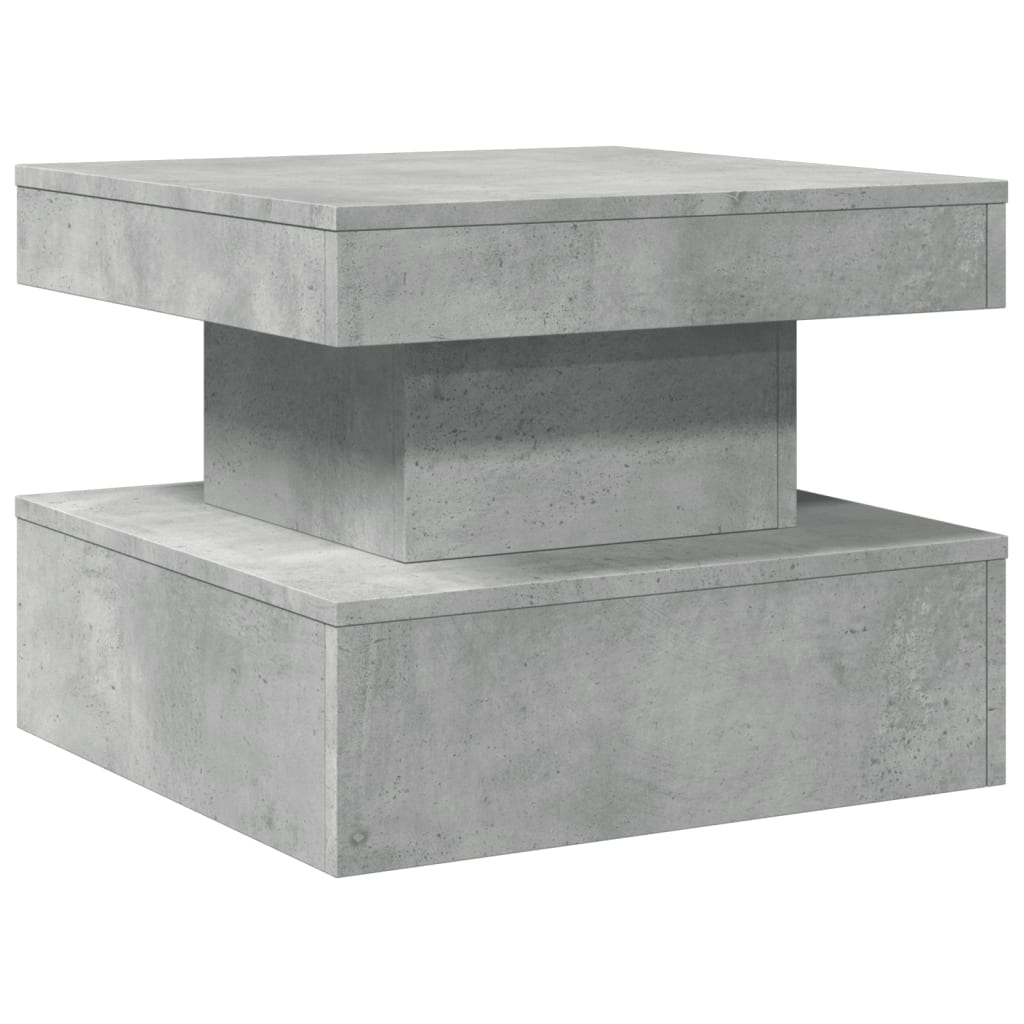 Vidaxl salontafel met led-verlichting 50x50x40 cm betongrijs