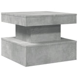 Vidaxl salontafel met led-verlichting 50x50x40 cm betongrijs