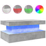 Vidaxl salontafel met led-verlichting 90x50x40 cm betongrijs