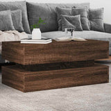 Vidaxl salontafel met led-verlichting 90x50x40 cm bruin eikenkleur