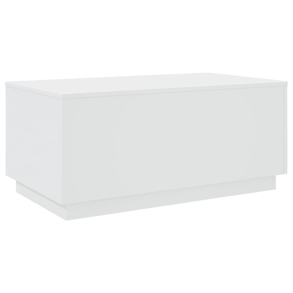 Vidaxl salontafel met led-verlichting 90x50x40 cm wit