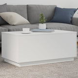 Vidaxl salontafel met led-verlichting 90x50x40 cm wit