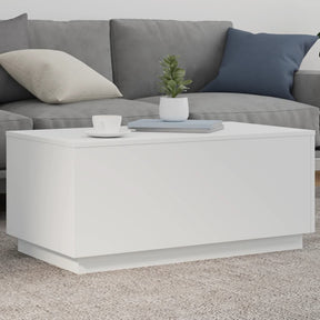 Vidaxl salontafel met led-verlichting 90x50x40 cm wit