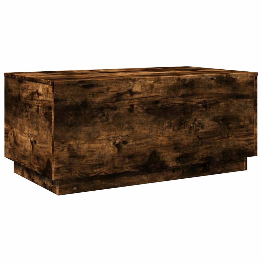 Vidaxl salontafel met led-verlichting 90x50x40 cm gerookt eikenkleurig