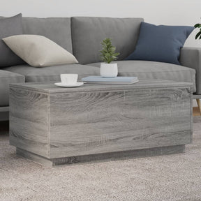 Vidaxl salontafel met led-verlichting 90x50x40 cm grijs sonoma eiken