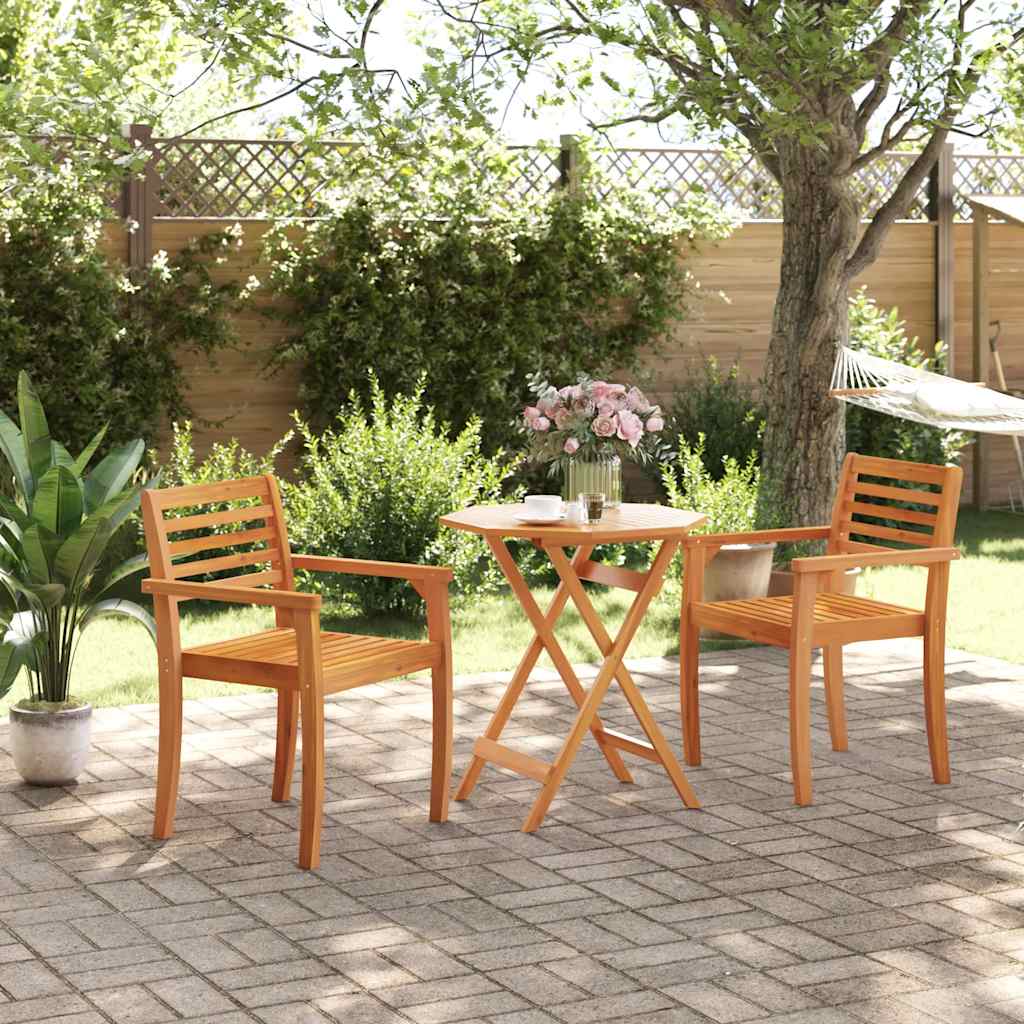 Vidaxl tuintafel inklapbaar ø70x75 cm massief acaciahout