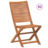 Vidaxl opklapbare stoelen, 2 stuks, massief acaciahout
